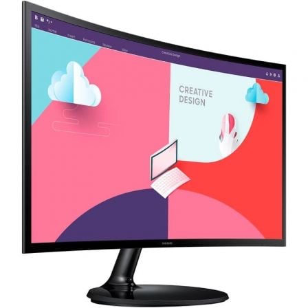 Monitor Profesional Curvo Samsung Essential Monitor S3 S36C S27C360EAU/ 27"/ Full HD/ Negro