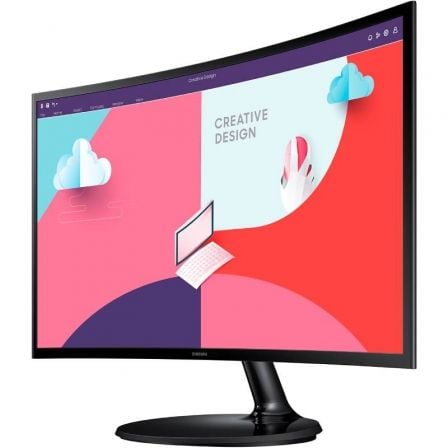 Monitor Profesional Curvo Samsung Essential Monitor S3 S36C S27C360EAU/ 27"/ Full HD/ Negro