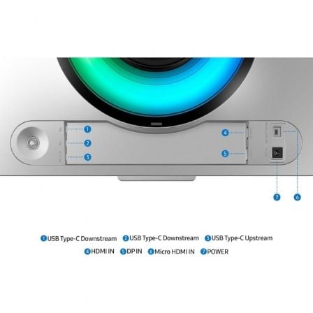 Monitor Gaming Ultrapanorámico Curvo Samsung Odyssey OLED G9 S49DG954SU 49"/ Dual QHD/ 0.03ms/ 240Hz/ OLED/ Multimedia/ Regulable en altura/ Plata