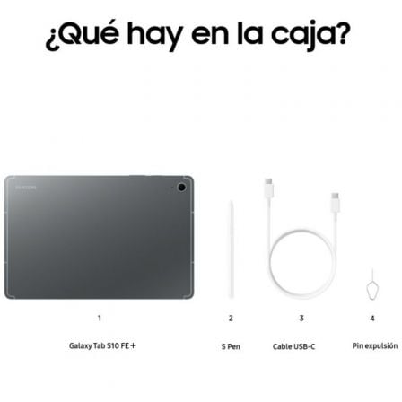 Tablet Samsung Galaxy Tab S10+ FE 13.1"/ 8GB/ 128GB/ Octacore/ Gris