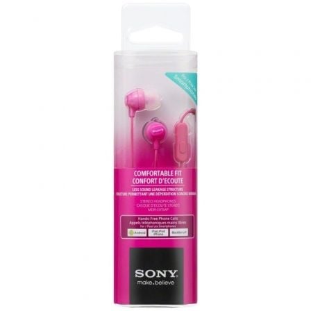 Auriculares Intrauditivos Sony MDR-EX15APPI/ con Micrófono/ Jack 3.5/ Rosas