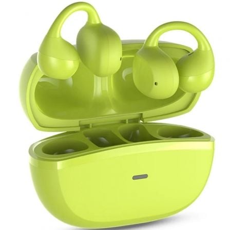 Auriculares Bluetooth SPC Boost Clip con estuche de carga/ Autonomía 6h/ Verdes Lima