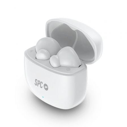 Auriculares Bluetooth SPC Zion 2 Play con estuche de carga/ Autonomía 7h/ Blancos
