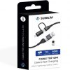 Cable USB 2.0 Tipo-C Subblim Top 4 en 1/ USB Tipo-C Macho - USB Macho/ USB Tipo-C Macho - Lightning Macho/ Hasta 60W/ 480Mbps/ 1m/ Negro