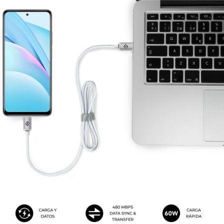 Cable USB 2.0 Tipo-C Subblim Optimus/ USB Tipo-C Macho - USB Tipo-C Macho/ Hasta 60W/ 480Mbps/ 1m/ Blanco