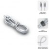 Cable USB 2.0 Tipo-C Subblim Optimus/ USB Tipo-C Macho - USB Tipo-C Macho/ Hasta 60W/ 480Mbps/ 2m/ Blanco