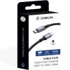 Cable USB 2.0 Tipo-C Subblim Plus/ USB Tipo-C Macho - USB Tipo-C Macho/ Hasta 100W/ 480Mbps/ 2m/ Negro