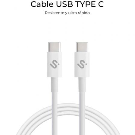 Cable USB 2.0 Tipo-C Subblim Cable Plus/ USB Tipo-C Macho - USB Tipo-C Macho/ Hasta 100W/ 480Mbps/ 1m/ Blanco