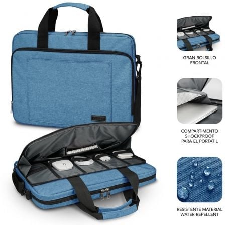 Mochila Subblim Air Padding Laptop Bag para Portátiles hasta 15.6"/ Azul