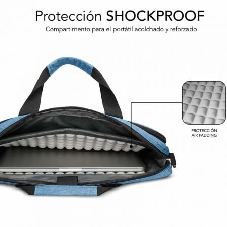 Mochila Subblim Air Padding Laptop Bag para Portátiles hasta 15.6"/ Azul