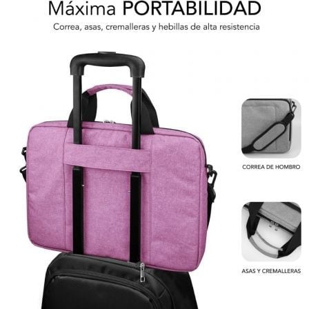Mochila Subblim Air Padding Laptop Bag para Portátiles hasta 15.6"/ Rosa