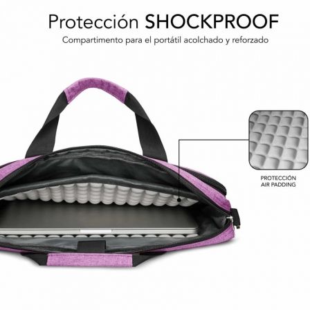 Mochila Subblim Air Padding Laptop Bag para Portátiles hasta 15.6"/ Rosa