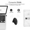 Ratón Vertical Inalámbrico por Bluetooth/ 2.4GHz Subblim Glide Vertical Ergo Dual Battery/ Batería Recargable/ Hasta 1600 DPI/ Negro