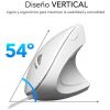 Ratón Vertical Subblim Glide Vertical Ergo Wired/ Hasta 1600 DPI/ Blanco