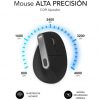 Ratón Ergonómico Inalámbrico por Bluetooth/ 2.4GHz Subblim Nature Vertical Ergo Dual Battery/ Batería Recargable/ Hasta 4000 DPI/ Negro