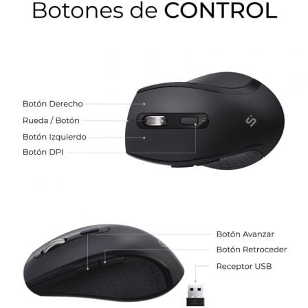 Teclado y Ratón Inalámbrico Subblim Combo Dual Office Prowave/ Negro