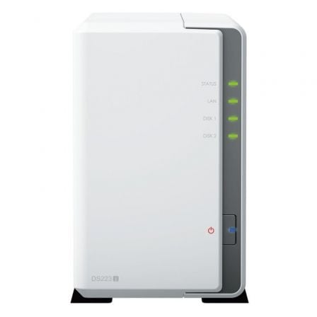 NAS Synology Diskstation DS223J/ 2 Bahías 3.5"- 2.5"/ 1GB DDR4/ Formato Torre