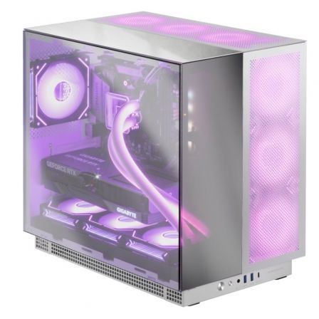 Caja Gaming Torre Mars Gaming MC-NOVA3/ Blanca y Plateada