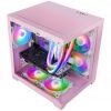 Caja Gaming Minitorre Mars Gaming MC-VIEW2/ Rosa