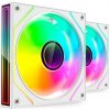Pack 2 Ventiladores Mars Gaming MF-3DPROX2/ 12cm/ ARGB/ Blancos