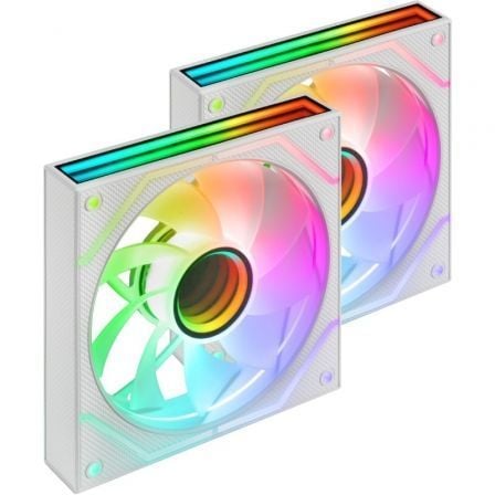 Pack 2 Ventiladores Mars Gaming MF-3DPROX2R/ 12cm/ ARGB/ Blancos