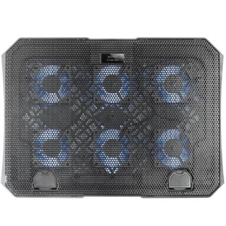 Soporte Refrigerante Mars Gaming MNBC23 para Portátiles hasta 16"/ Iluminación LED