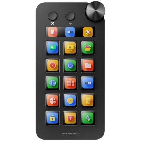 Control Deck Mars Gaming MSD-NEO/ 15 Teclas LCD/ 1 Rueda/ 2 Botones/ Negro