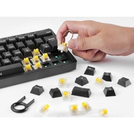 Teclado Gaming Mecánico Mars Gaming MKMINIPRO/ Switch Amarillo