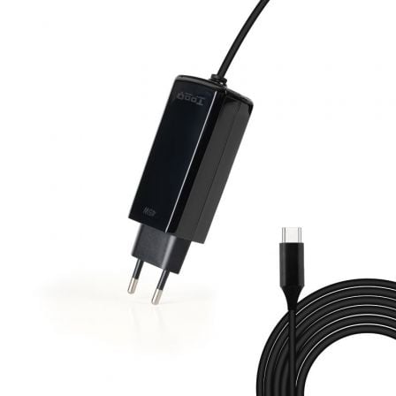 Cargador de Portátil GaN TooQ TQLC-USBCGAN100PD-C USB Tipo-C/ 45W/ Automático/ Voltaje 5-20V