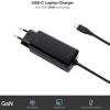 Cargador de Portátil GaN TooQ TQLC-USBCGAN90PD-C USB Tipo-C/ 90W/ Automático/ Voltaje 5-20V
