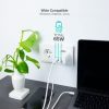 Cargador de Pared GaN TooQ TQWC-GANQC2PD65WT/ 2xUSB Tipo-C/ 1xUSB/ 65W