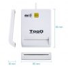 Lector de DNI TooQ TQR-210W/ USB 2.0/ Blanco