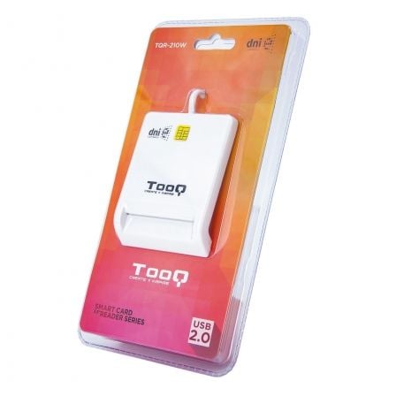 Lector de DNI TooQ TQR-210W/ USB 2.0/ Blanco