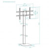 Soporte de Suelo Giratorio/Rotable TooQ FS2286M-B para TV 37-70"/ hasta 40kg