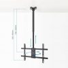 Soporte de Techo Giratorio/ Inclinable/ Nivelable TooQ LPCE1186TSLI-XL-B para TV de 43-86"/ hasta 60kg