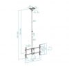 Soporte de Techo Giratorio/ Inclinable/ Nivelable TooQ LPCE1186TSLI-XL-B para TV de 43-86"/ hasta 60kg