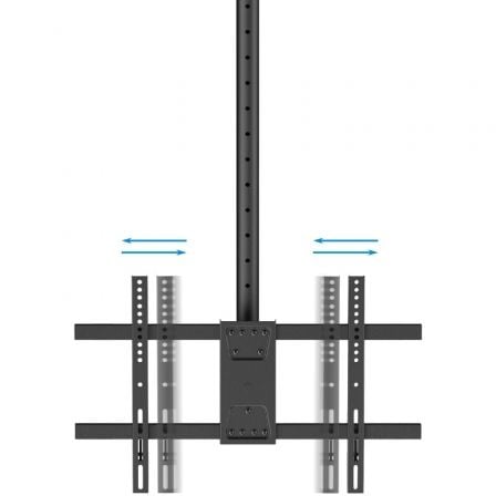 Soporte de Techo Giratorio/ Inclinable/ Nivelable TooQ LPCE2286TSLI-XL-B para 2 TV de 43-86"/ hasta 100kg