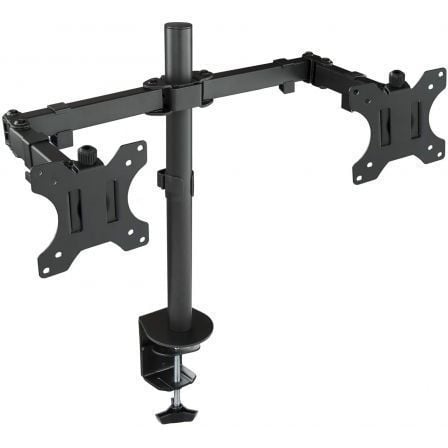Soporte de Mesa para 2 Monitores TooQ DB1232TN-B/ Giratorio/ Inclinable/ hasta 8kg