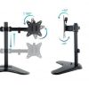 Soporte de Sobremesa para 2 Monitores TooQ DB1702TN-B/ Giratorio/ Inclinable/ hasta 9kg