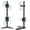 Soporte de Sobremesa para 2 Monitores TooQ DB1703TNV-B/ Giratorio/ Inclinable/ hasta 9kg