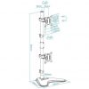 Soporte de Sobremesa para 2 Monitores TooQ DB1703TNV-B/ Giratorio/ Inclinable/ hasta 9kg