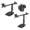 Soporte de Sobremesa para 2 Monitores TooQ DB1727TN-B/ Giratorio/ Inclinable/ hasta 6kg