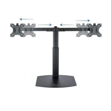 Soporte de Sobremesa para 2 Monitores TooQ DB1727TN-B/ Giratorio/ Inclinable/ hasta 6kg