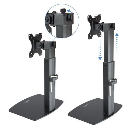 Soporte de Sobremesa para Monitor TooQ DB1732TN-B/ Giratorio/ Inclinable/ hasta 7kg