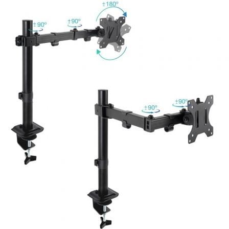 Soporte de Mesa para Monitor TooQ DB1801TN-B/ Giratorio/ Inclinable/ hasta 8kg