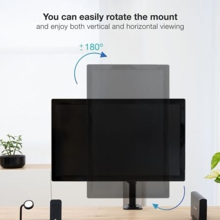 Soporte de Mesa para Monitor TooQ DB1801TN-B/ Giratorio/ Inclinable/ hasta 8kg