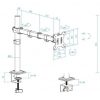 Soporte de Mesa para Monitor TooQ DB1801TN-B/ Giratorio/ Inclinable/ hasta 8kg