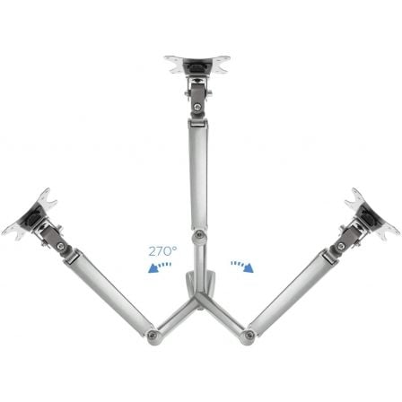 Soporte de Mesa para Monitor TooQ DB3032TNR-S/ Giratorio/ Inclinable/ hasta 9kg