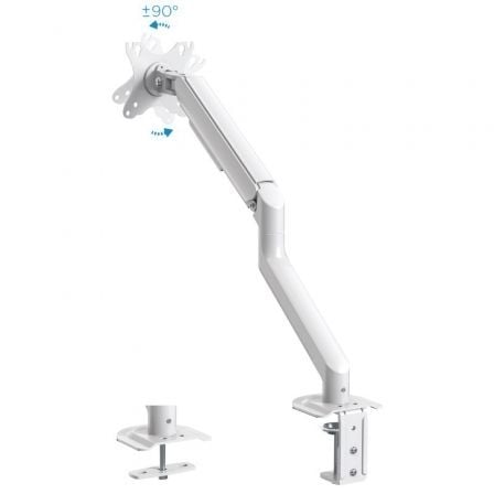 Soporte de Mesa para Monitor TooQ DB4032TNR-W/ Giratorio/ Inclinable/ hasta 9kg