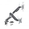 Soporte de Mesa para 2 Monitores TooQ DB4132TNR-G/ Giratorio/ Inclinable/ hasta 9kg